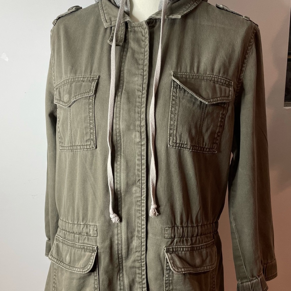 Sound & Matter Women Casual Jacket Slim Fit Size L Military Style 100%
